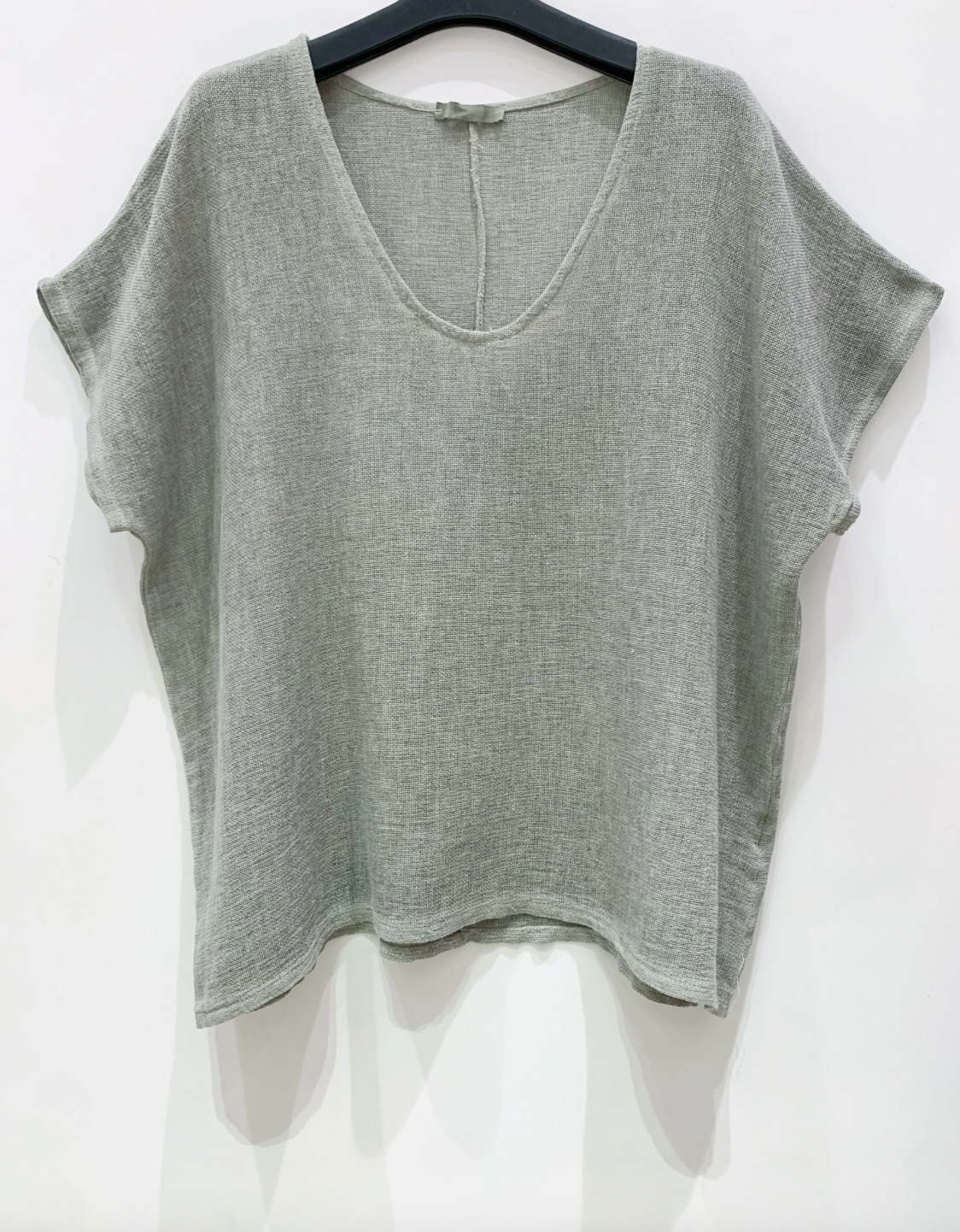 T-shirt Cozy linmix - Kaki