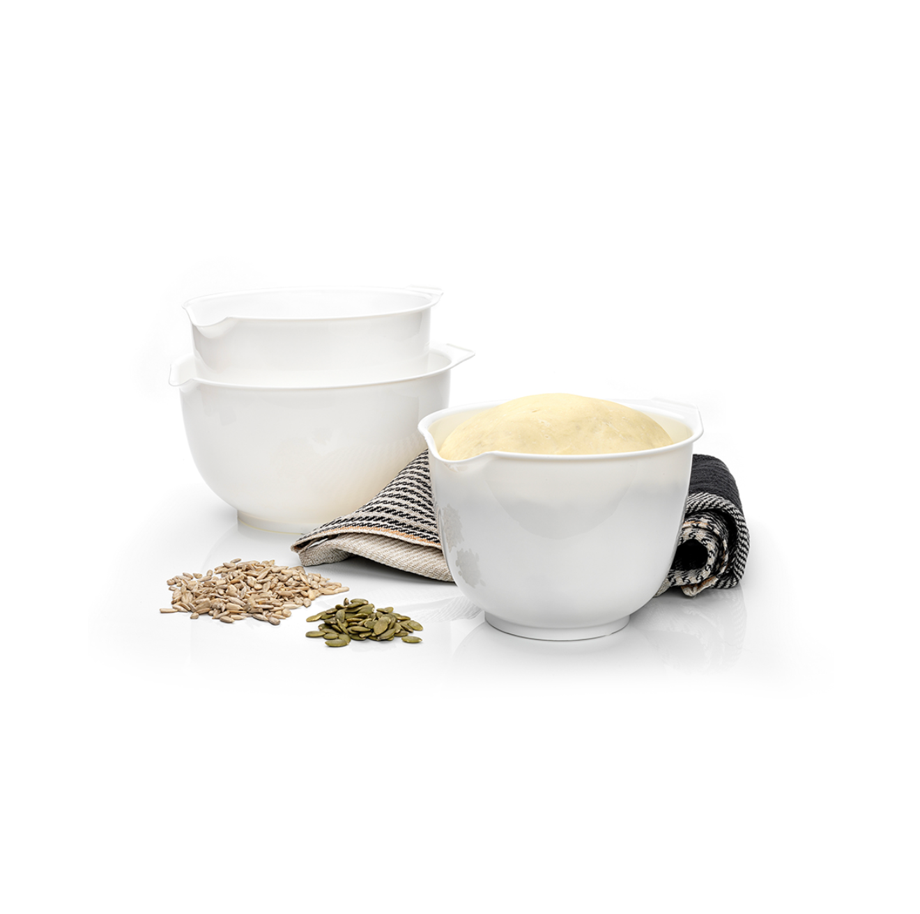 Vita Rörskålar - Set om 3 st.