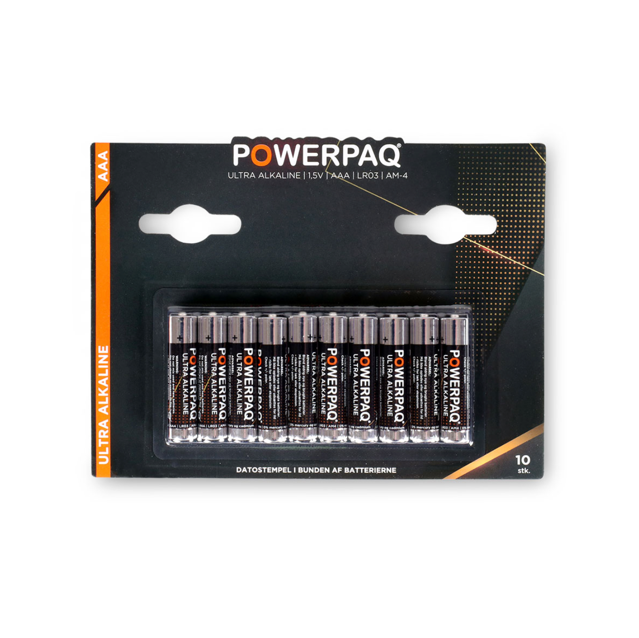 Batterier Powerpaq - AAA förpackning med 10 st.
