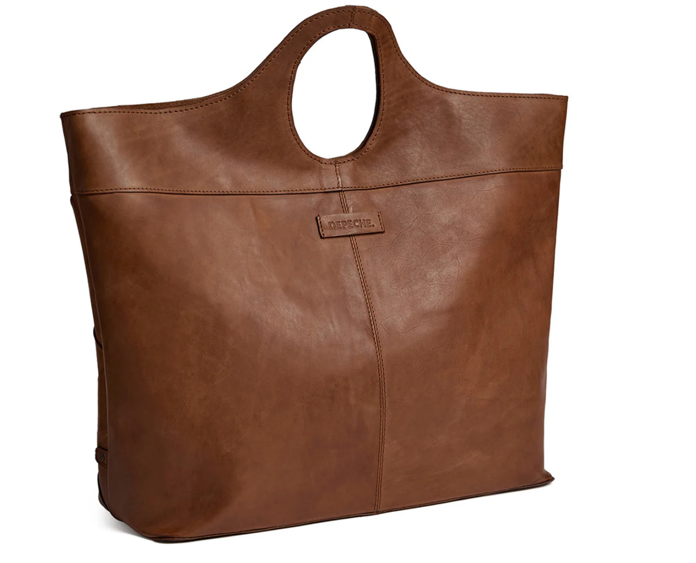 Exklusiv handflätad shopper - Mjuk cognac