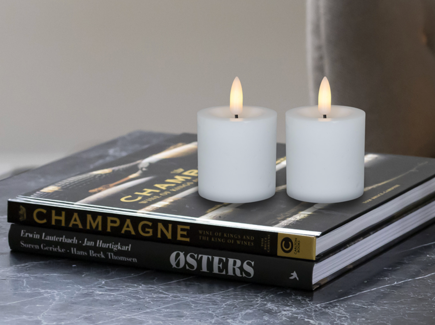 Mini blockljus - Set med 2 st