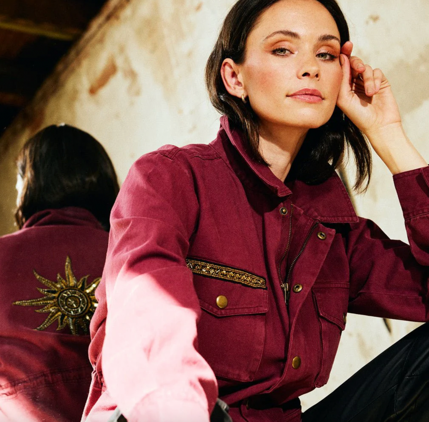 Jacka cargo - Burgundy
