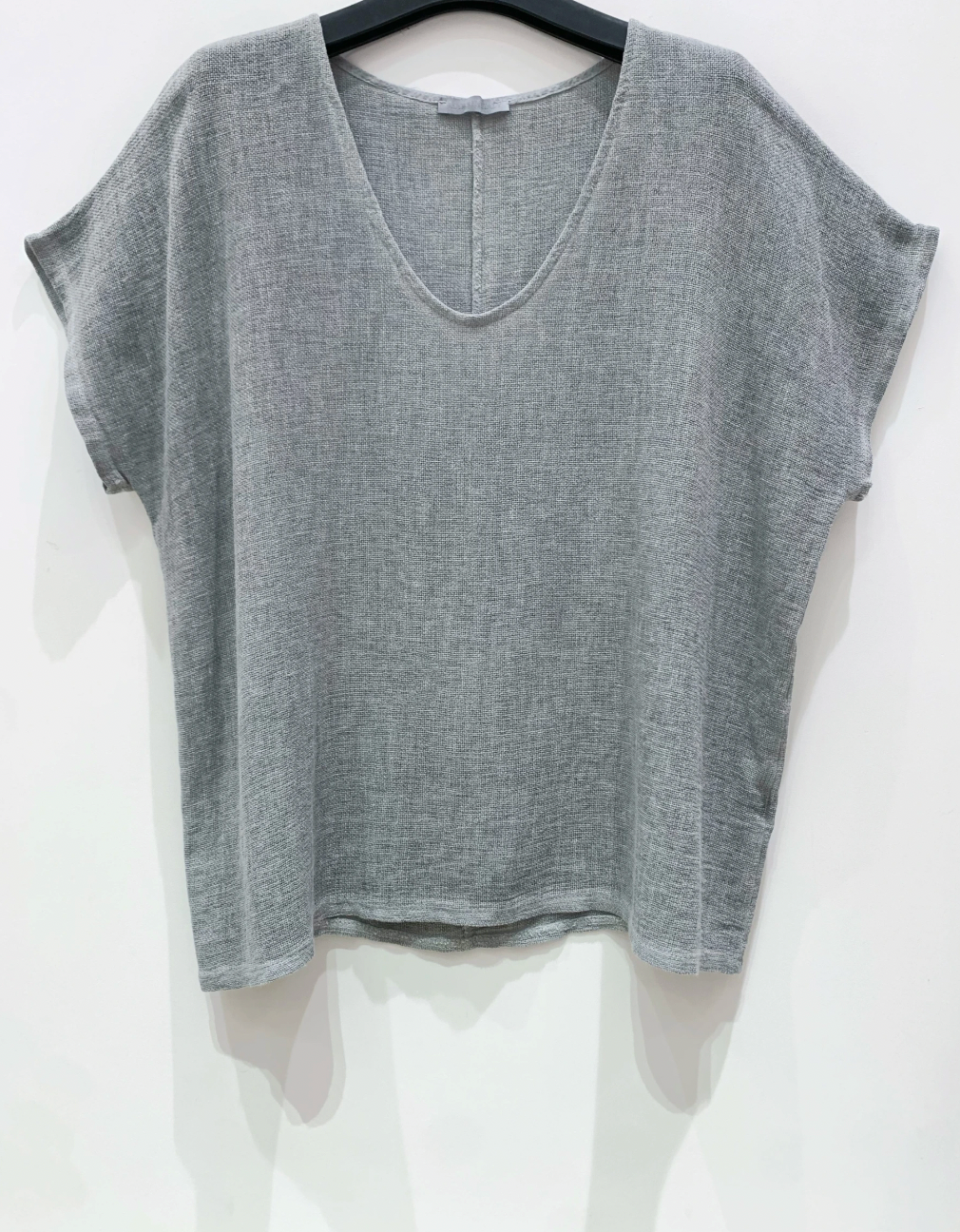T-shirt Cozy linmix - Stone grey