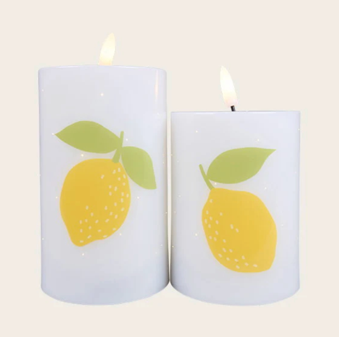 LED Blockljus TWINKLE Citrus - Set med 2 st.