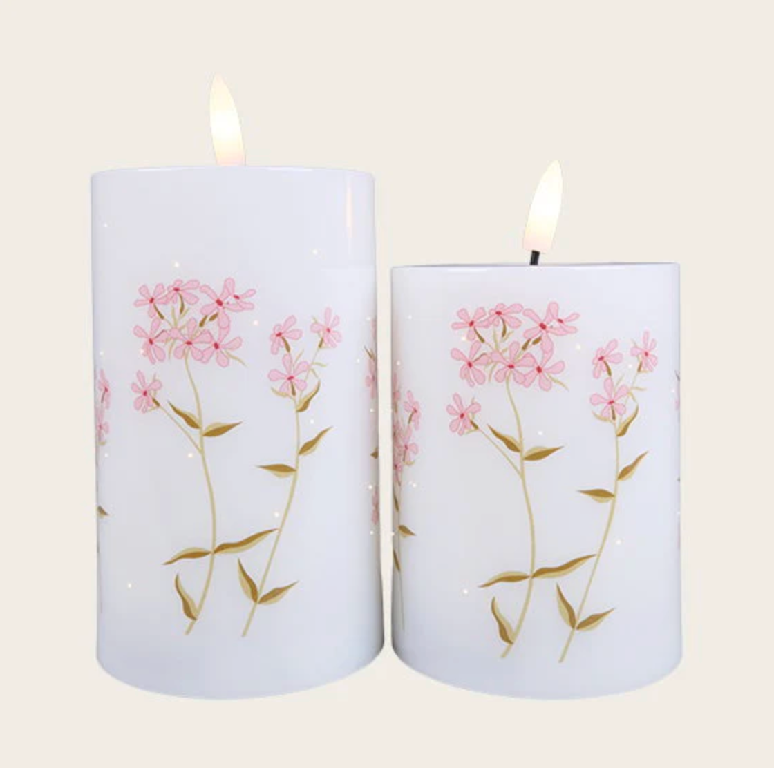 LED-blockljus TWINKLE flower - Set med 2 st.