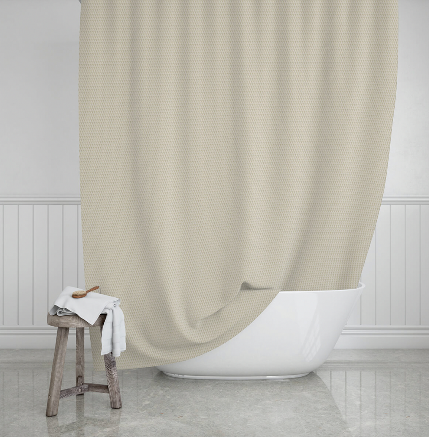 Duschdraperi Camellia sand - 180x200
