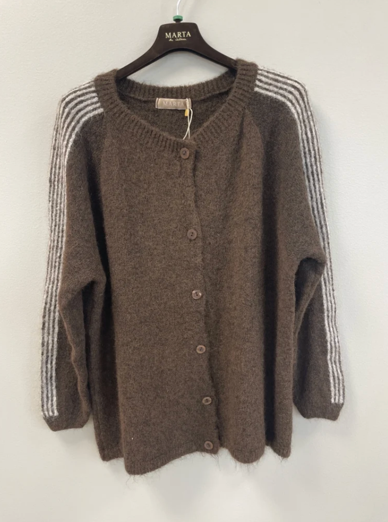 Cardigan Vellie – Brun Stickad Cardigan