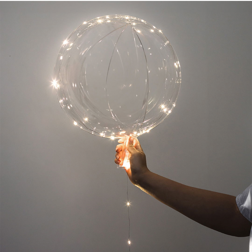 LED-ballonger - 10-pack (varmvitt ljus)