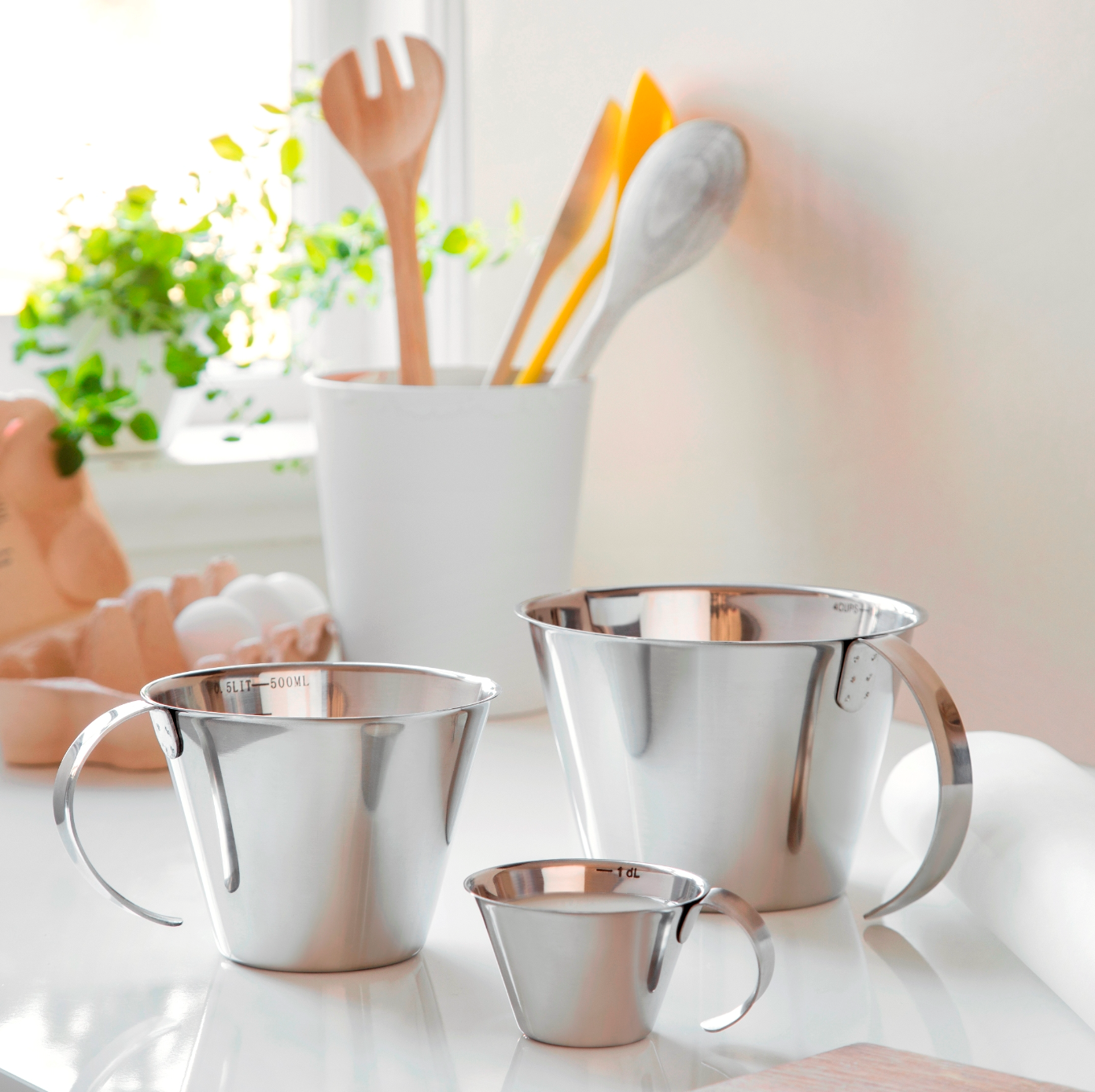 Måttkanna rostfritt stål - 1,0 l