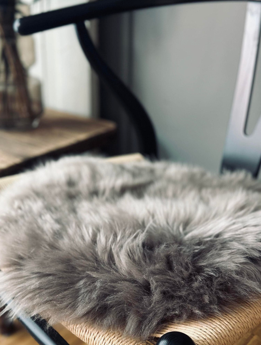 Sittdyna i lammskinn Ø 37 - Mocca