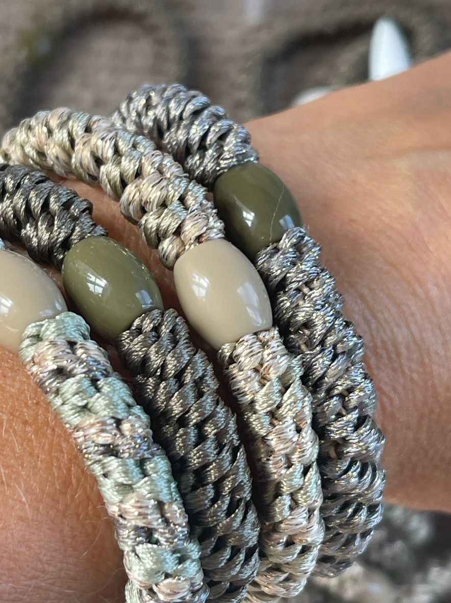 Hårsnoddar Supreme Natur / Khaki - 4 st.