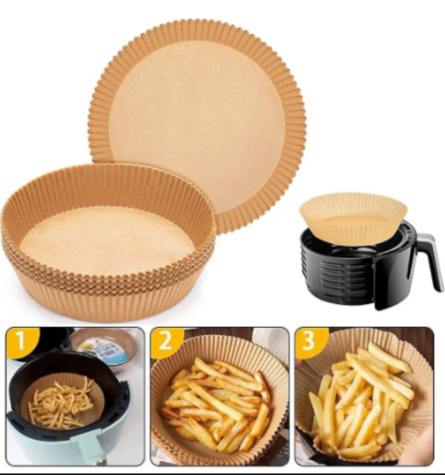 Airfryer Papperformar, Runda - 50 st.