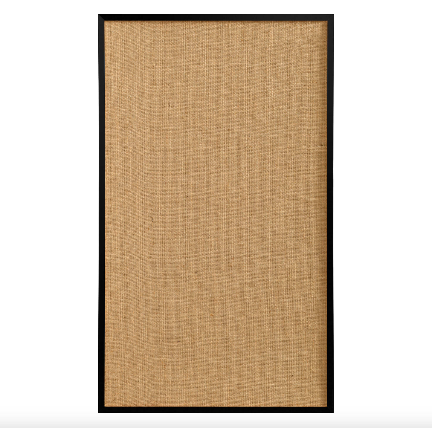 Stor Hessian anslagstavla m. svart träram – 100x60cm