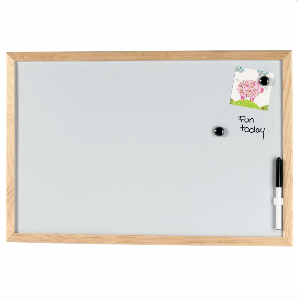 Whiteboardtavla med naturram 60x40 cm