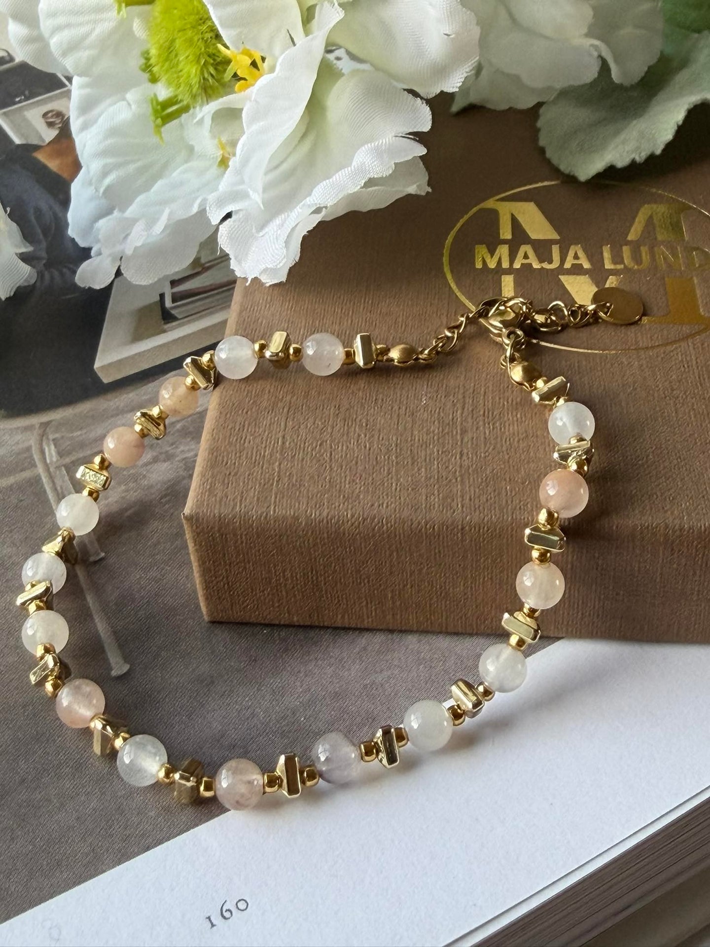Armband TILDE - Natursten - Blush