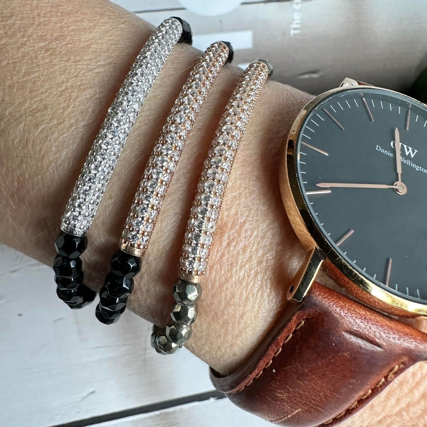 Armbånd Maja ONYX m. sterling silver - VIAMAJA.DK