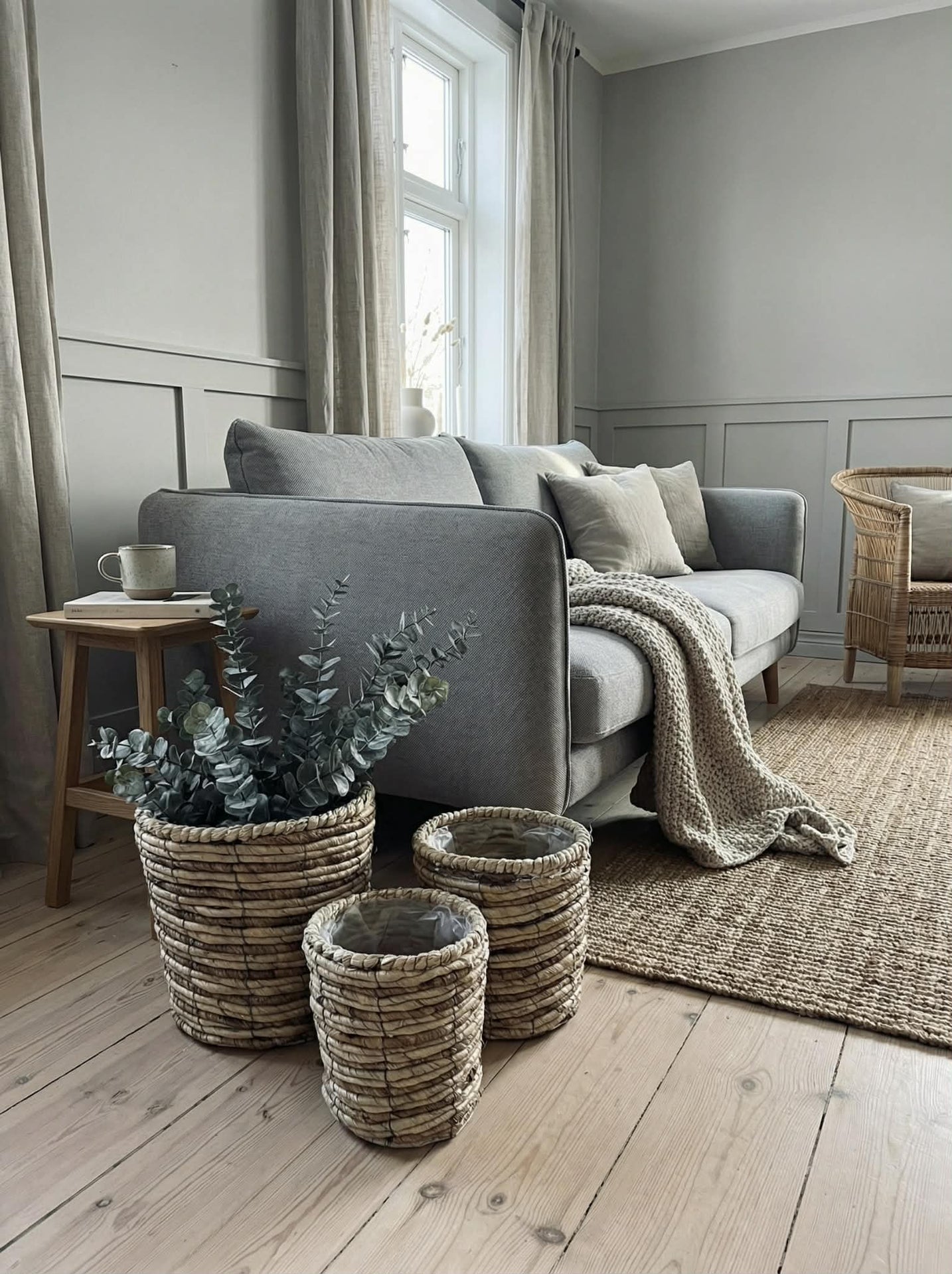 Naturkorgar - Set om 3 st