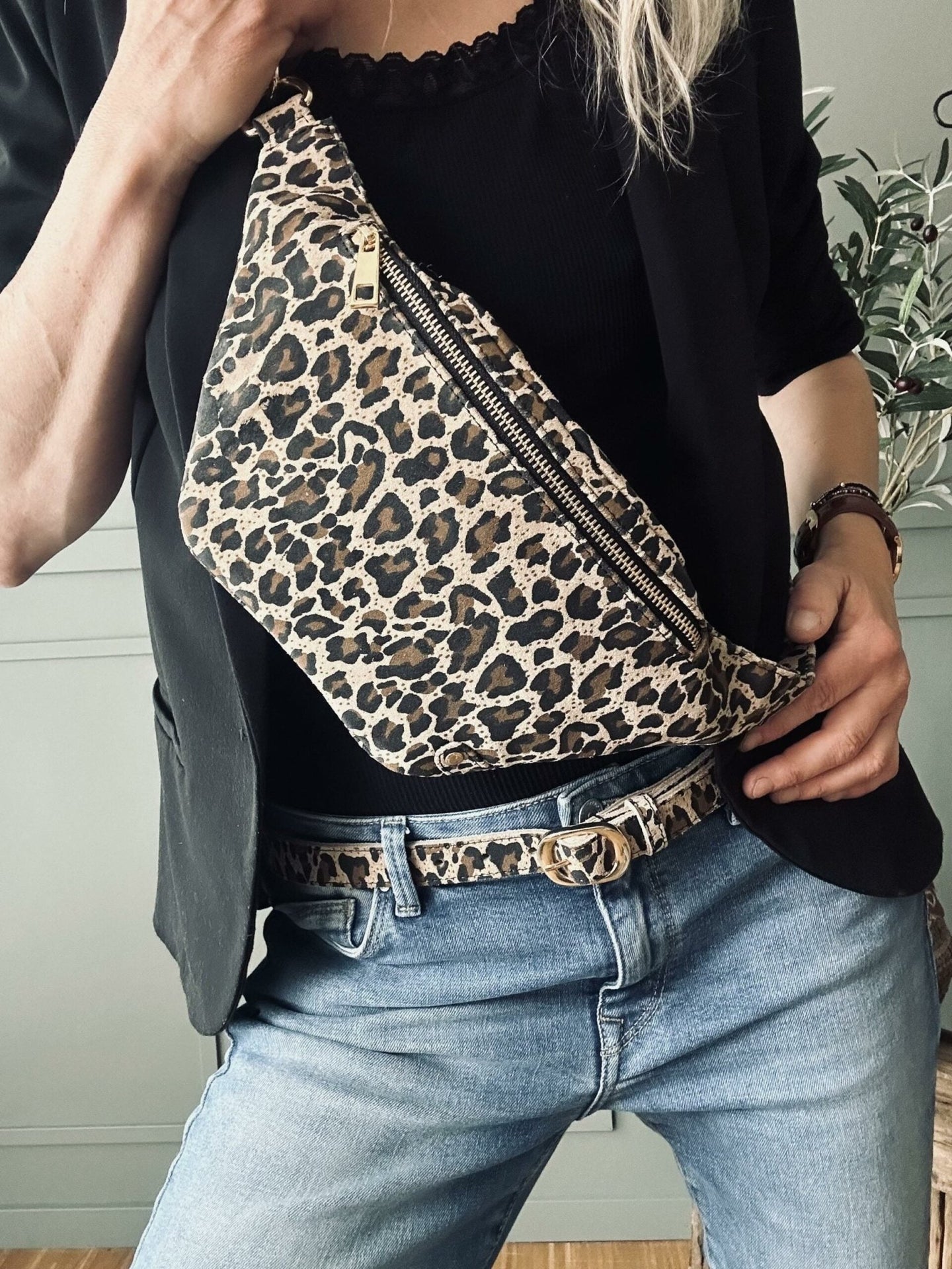 Bælte Aura leopard – 95 cm - VIAMAJA.DK