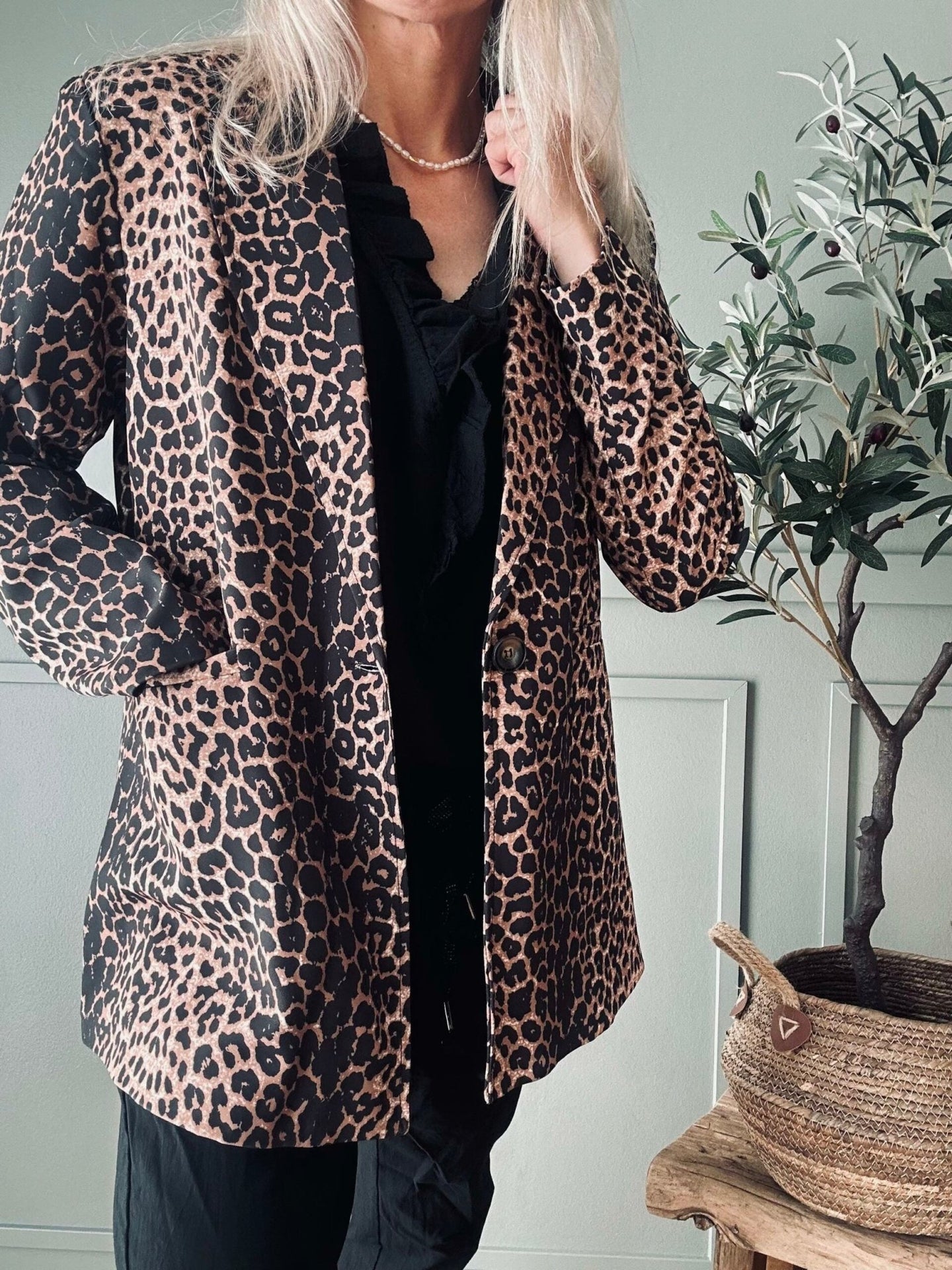 Blazer Leopard dark - VIAMAJA.DK