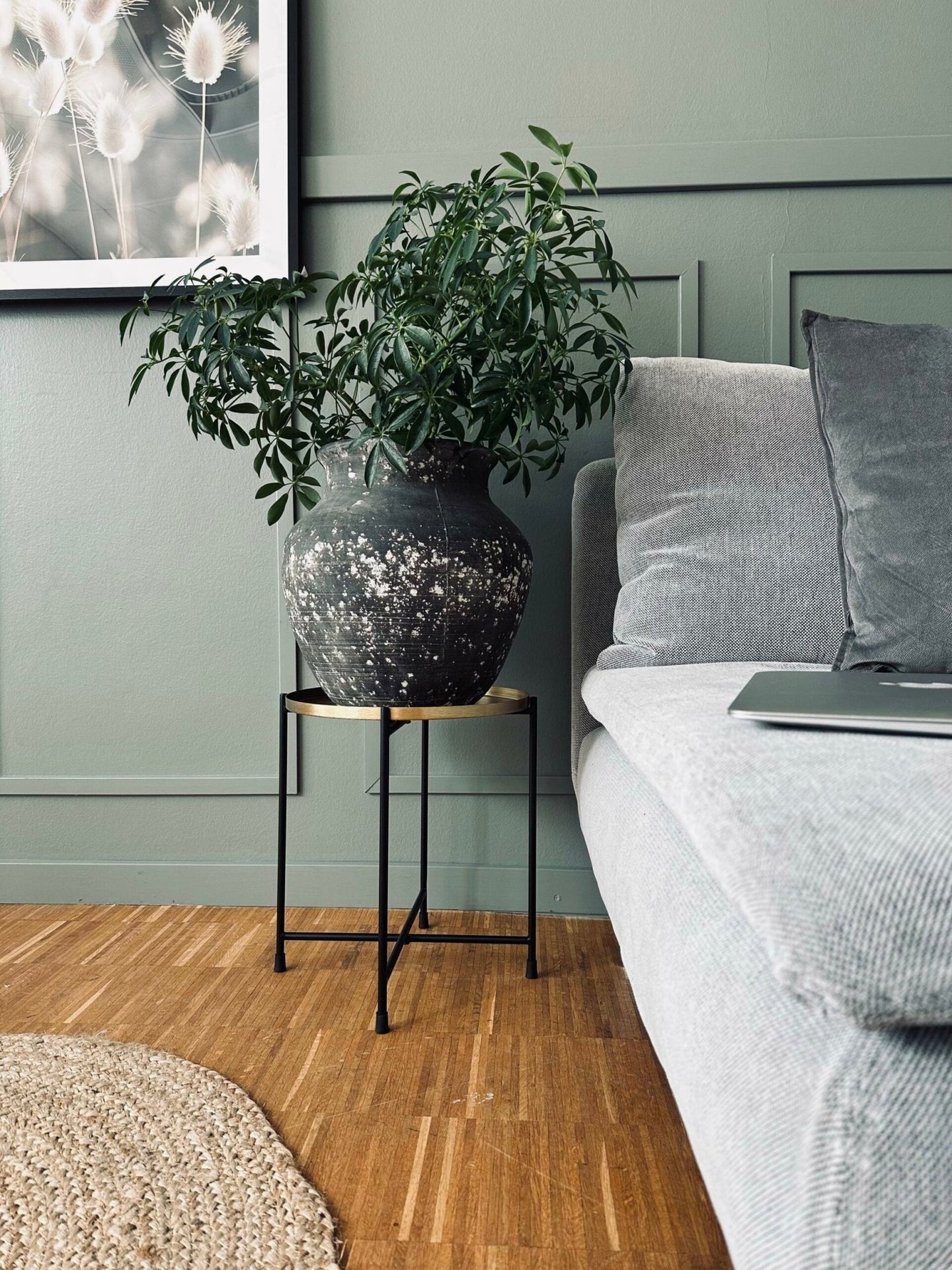 Bord i sort og guld metal – Small - VIAMAJA.DK