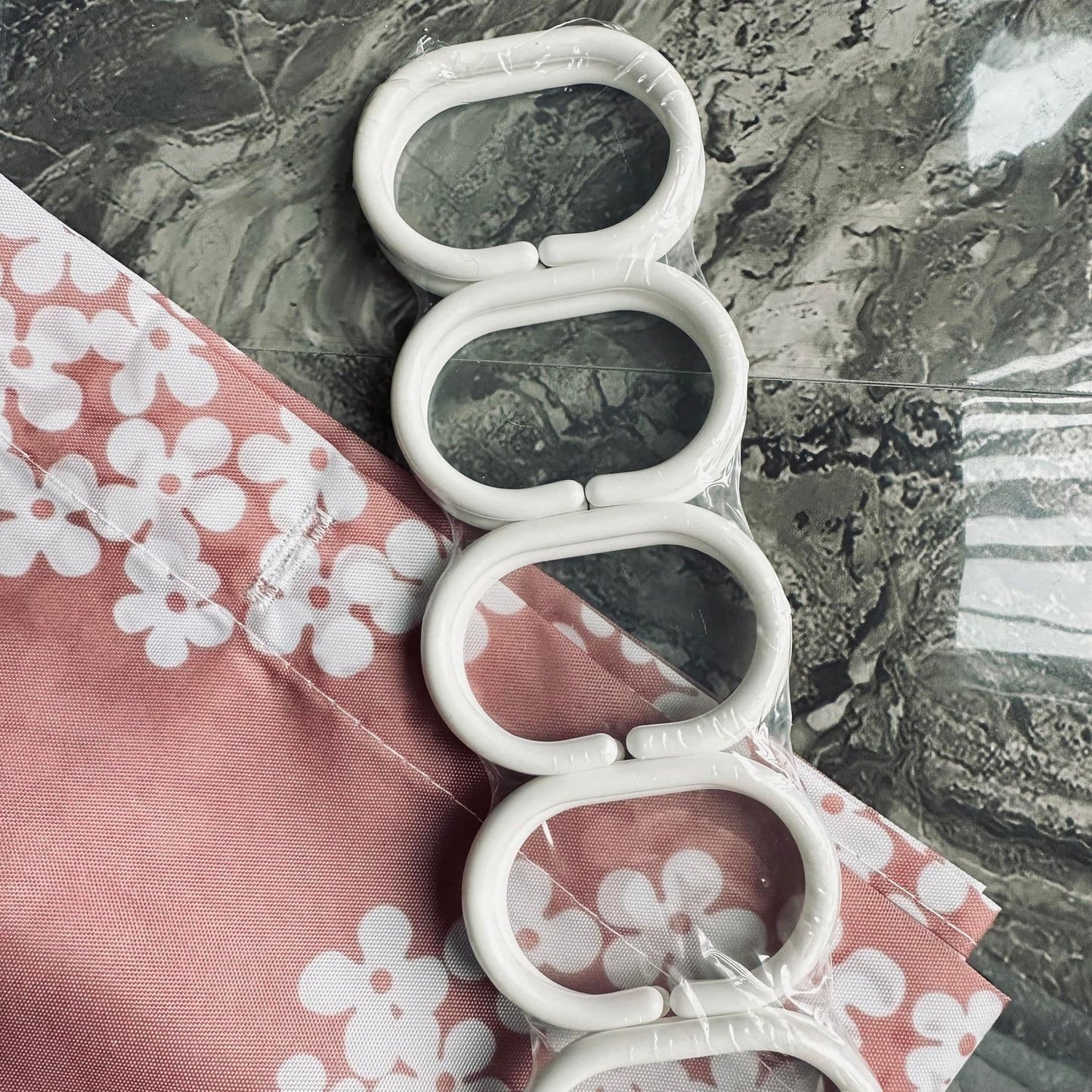 Bruseforhæng - Rosa flower 180x180cm - VIAMAJA.DK