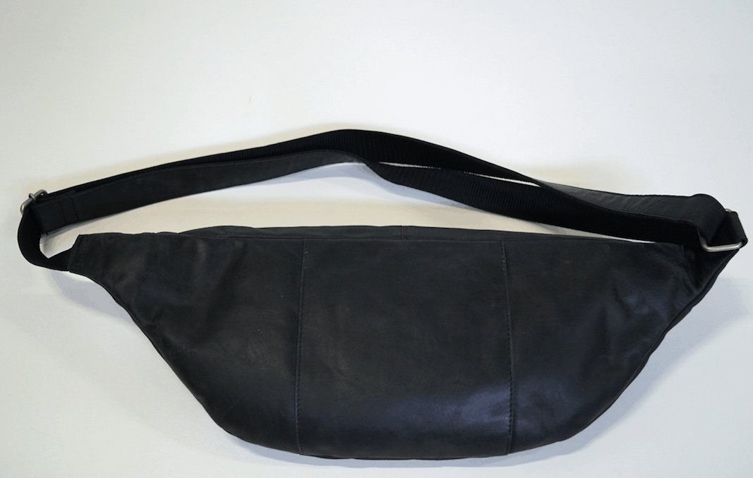 Bumbag i Sort bøffelskind – large - VIAMAJA.DK