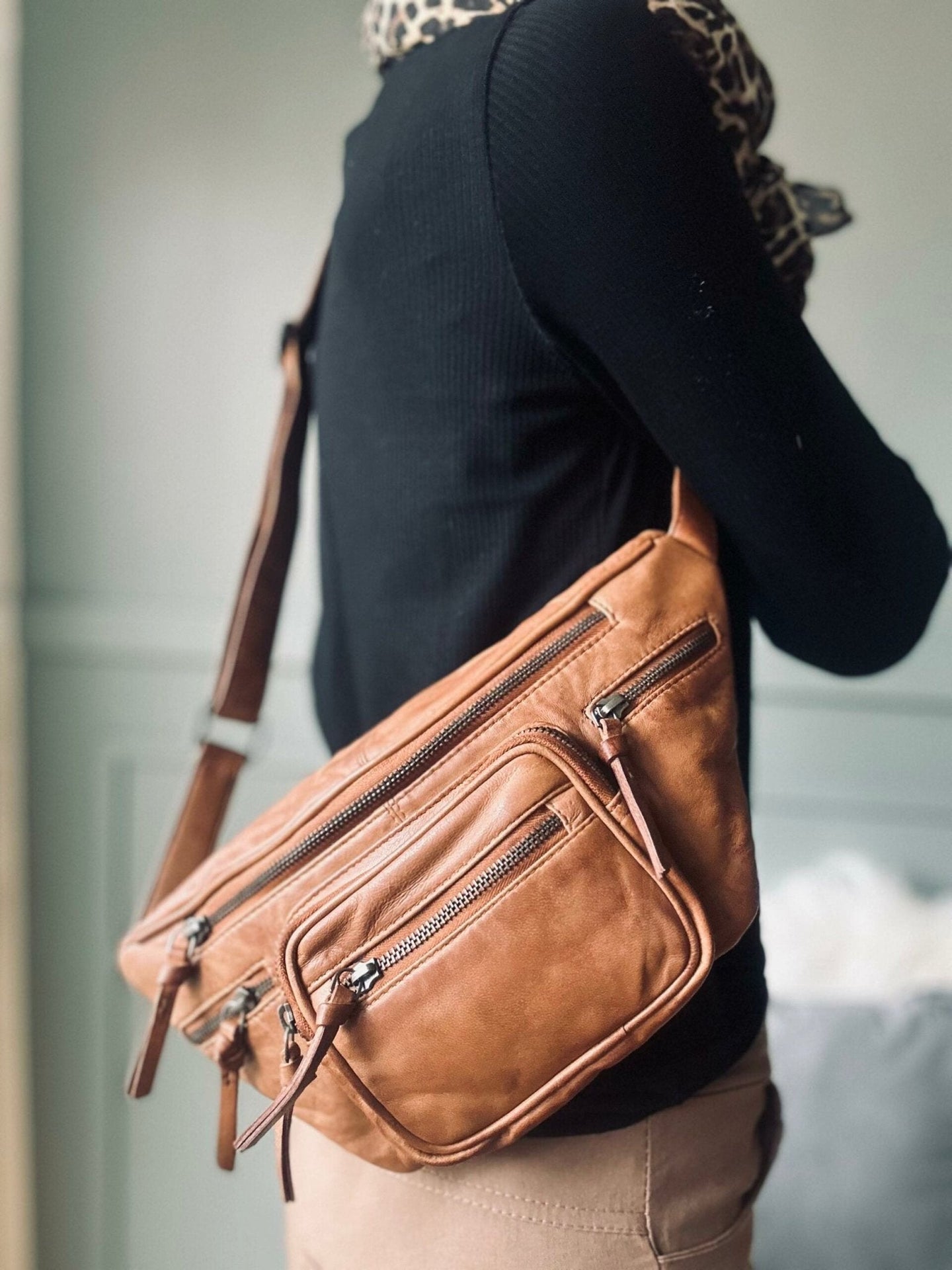 Bumbag – VINTAGE cognac - VIAMAJA.DK