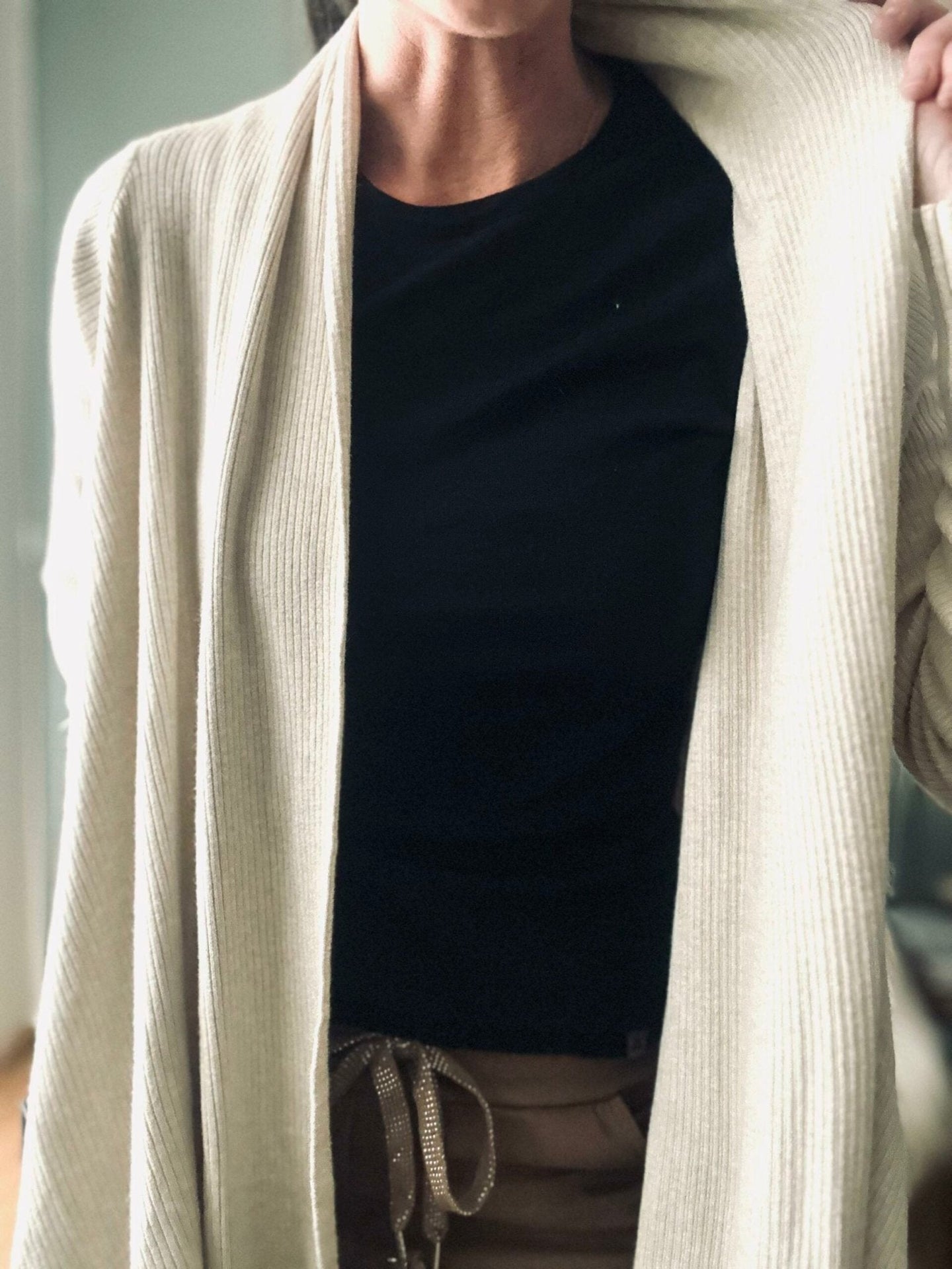 Cardigan Long style – Beige - VIAMAJA.DK