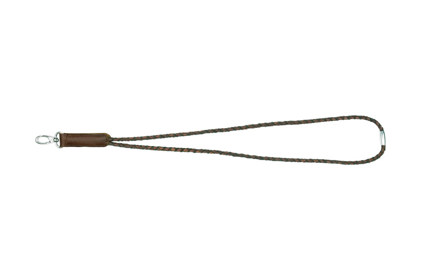 Keyhanger flätad - mörkbrun