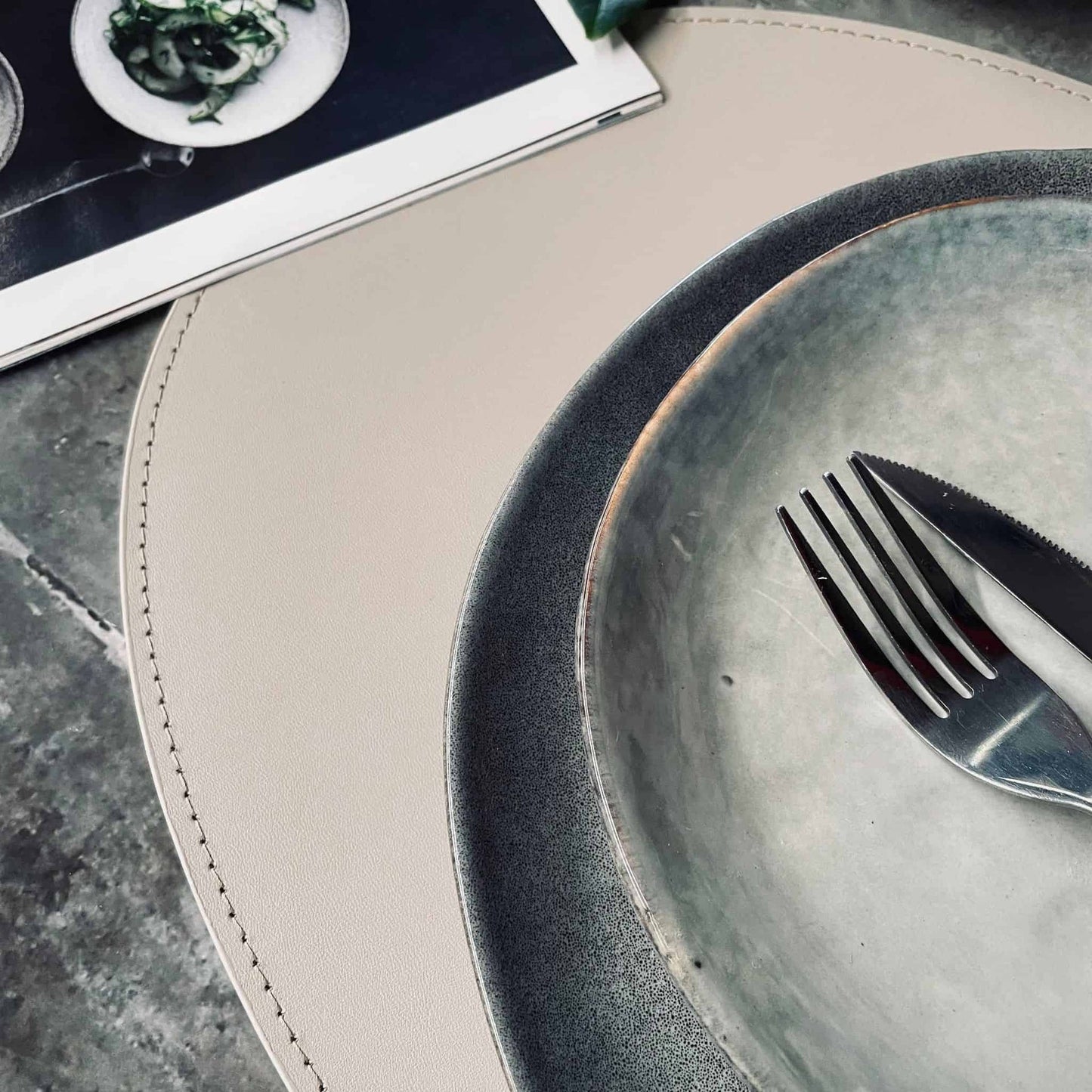 Dækkeserviet oval Sand - VIAMAJA.DK