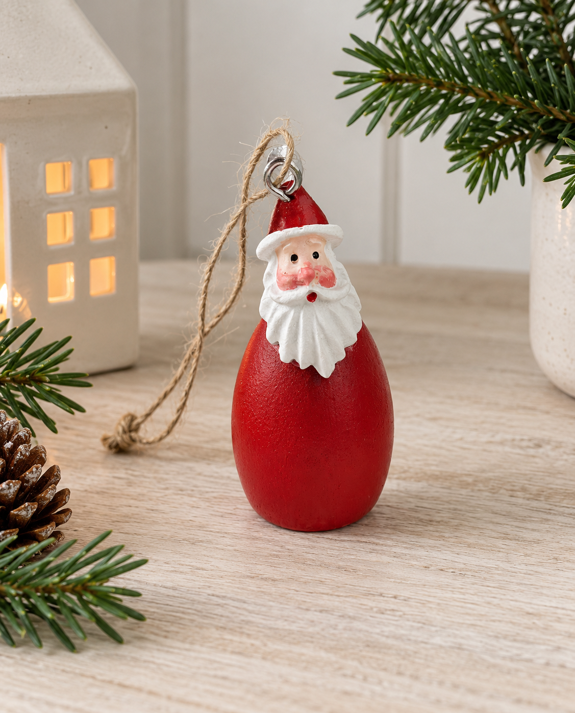 Hänge jultomte - wood