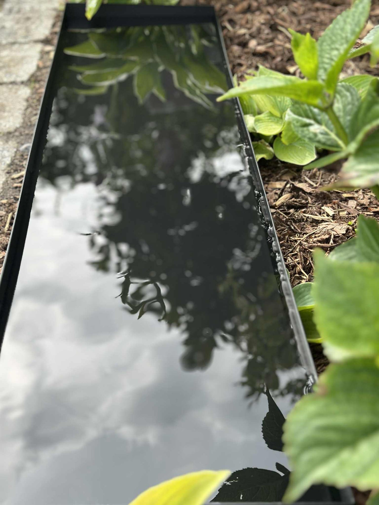 Spegelbassäng Rektangel - Svart