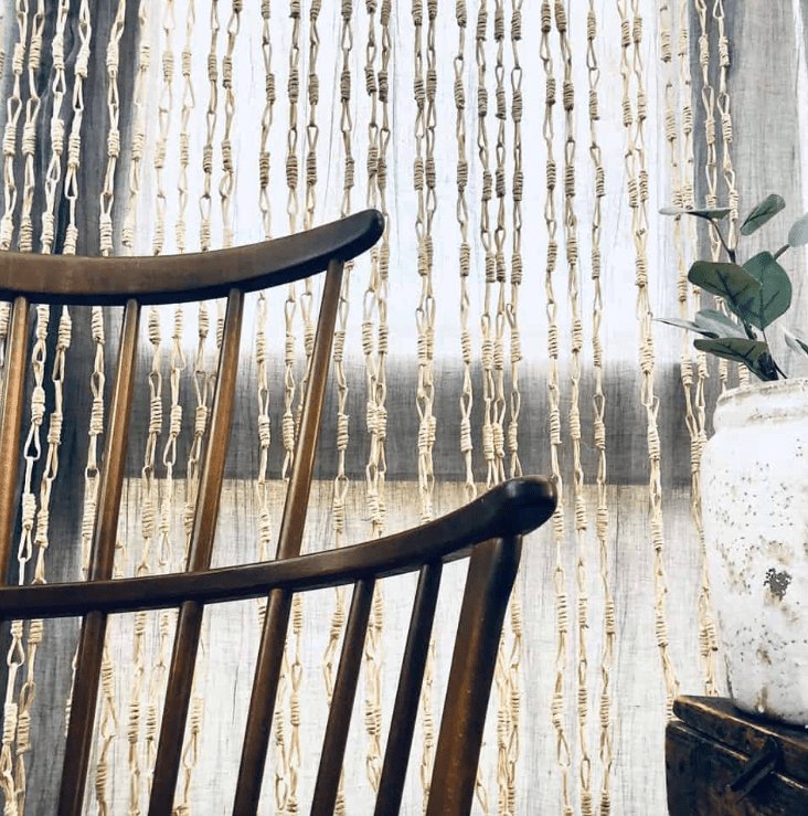 Flueforhæng - Natur majs - Ekstra bred - VIAMAJA.DK