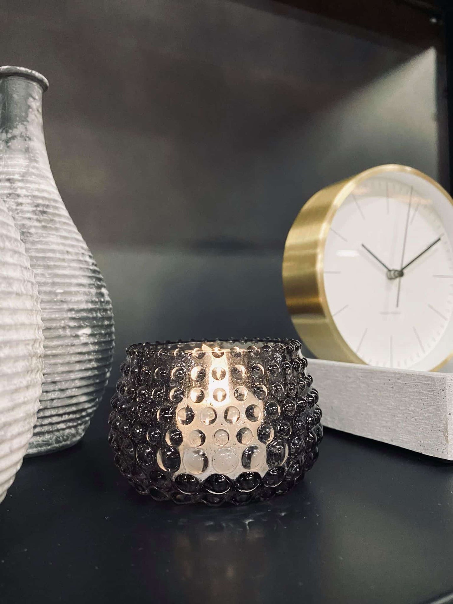 Fyrfadsstage - Dot - Røgfarvet - VIAMAJA.DK