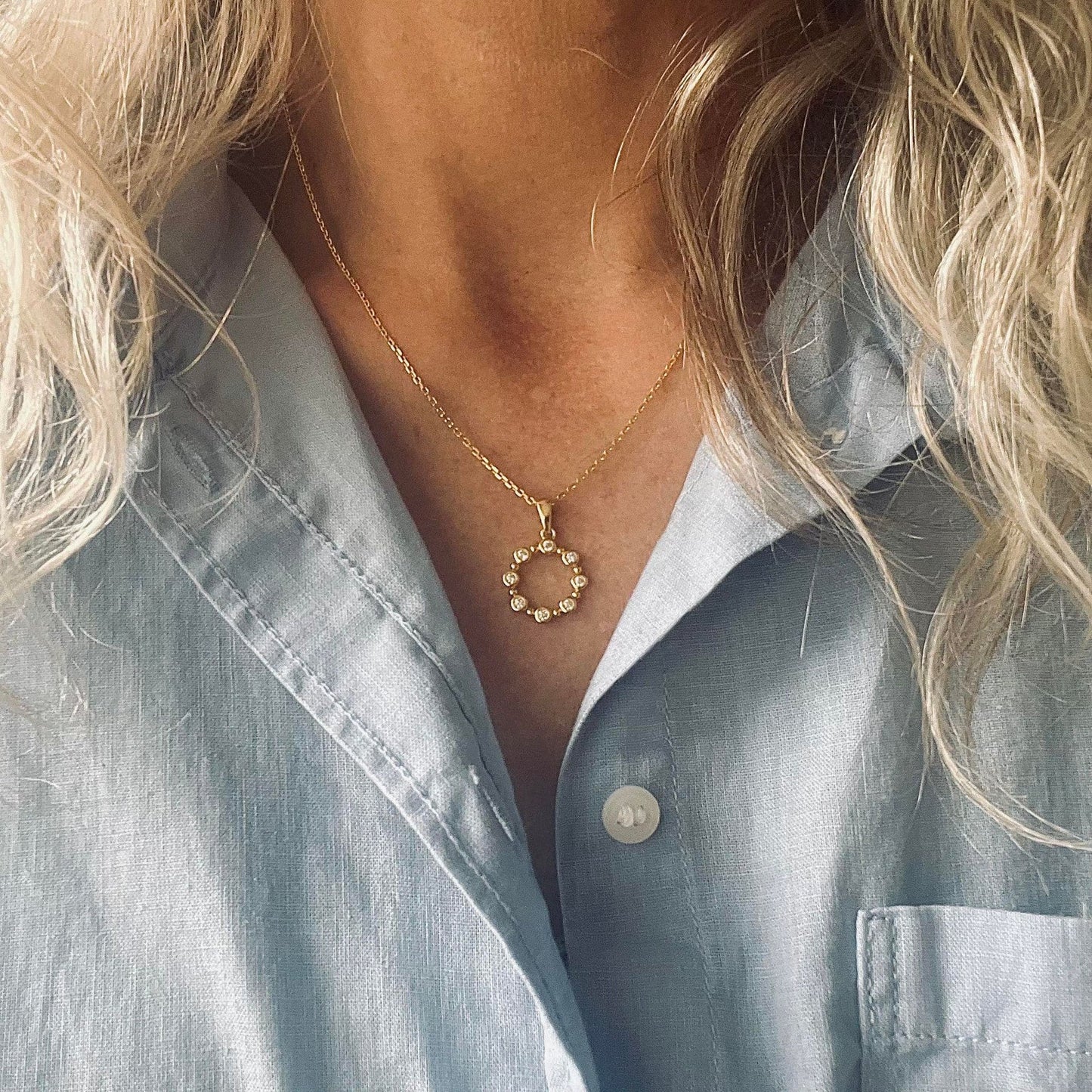 Halskæde Naja Sterling Silver 18k forgyldt - VIAMAJA.DK