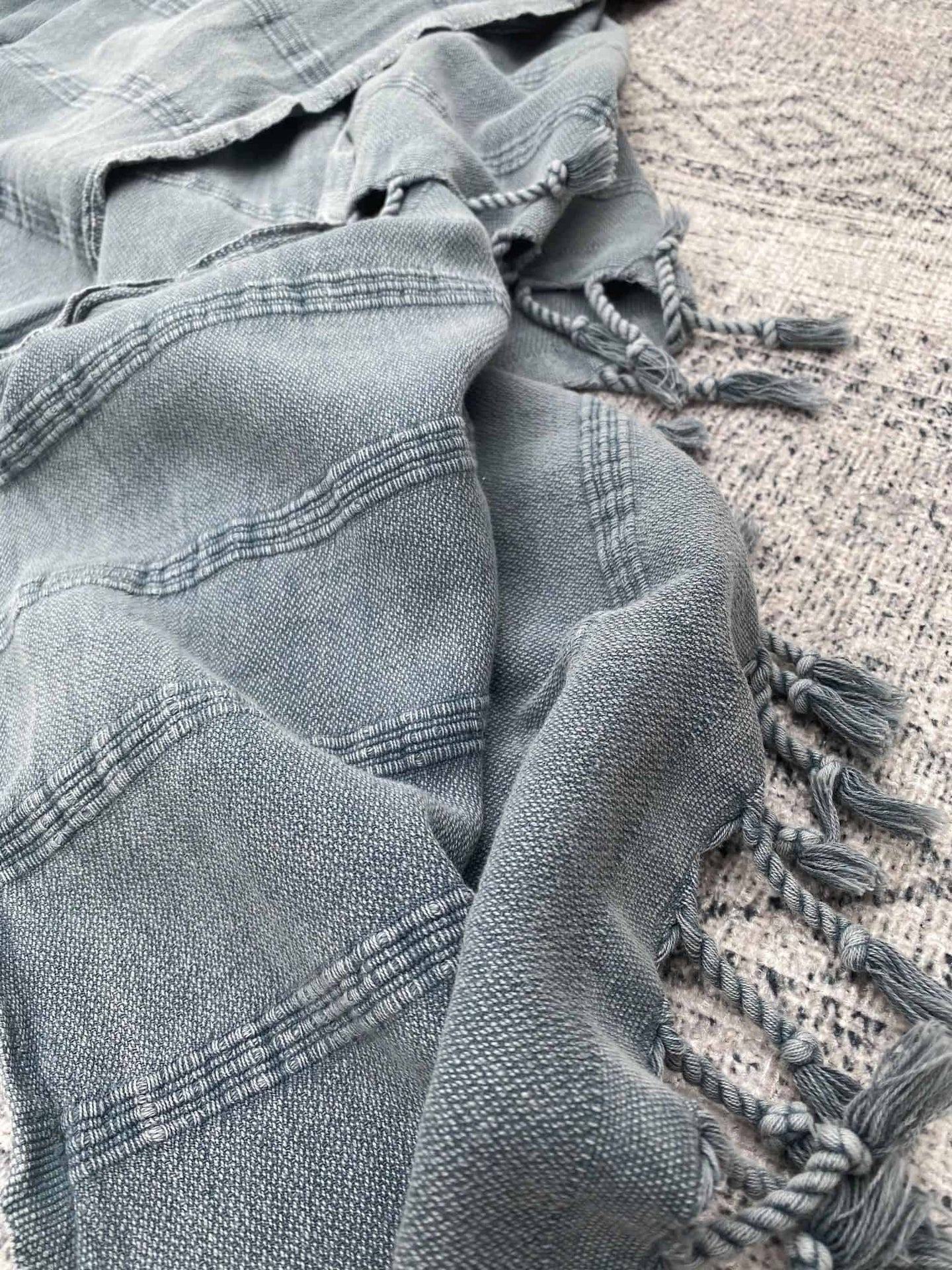 Hamam badehåndklæde – Støvet blå – 80×180 - VIAMAJA.DK