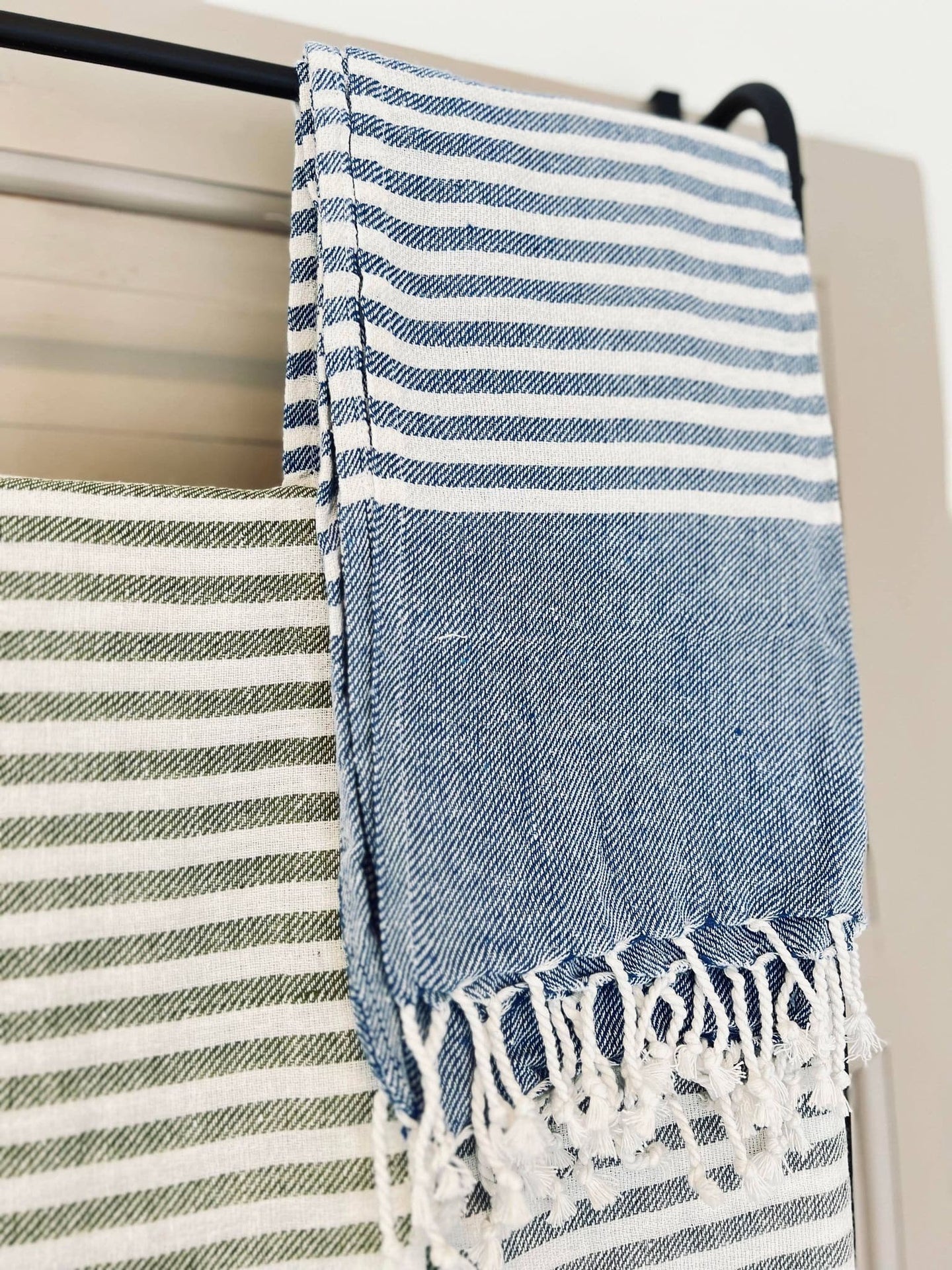 Hammam håndklæde - Blå Økotex - VIAMAJA.DK