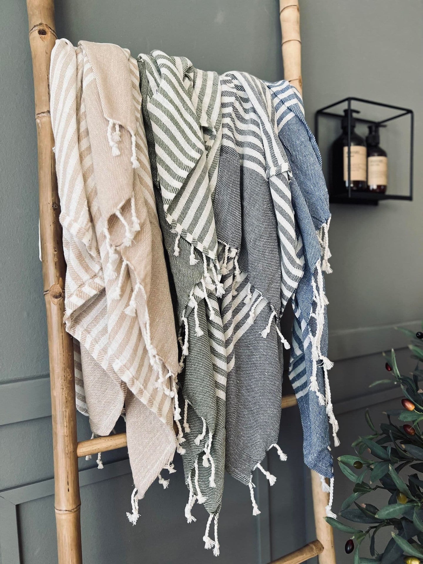 Hammam håndklæde - Grå Økotex - VIAMAJA.DK