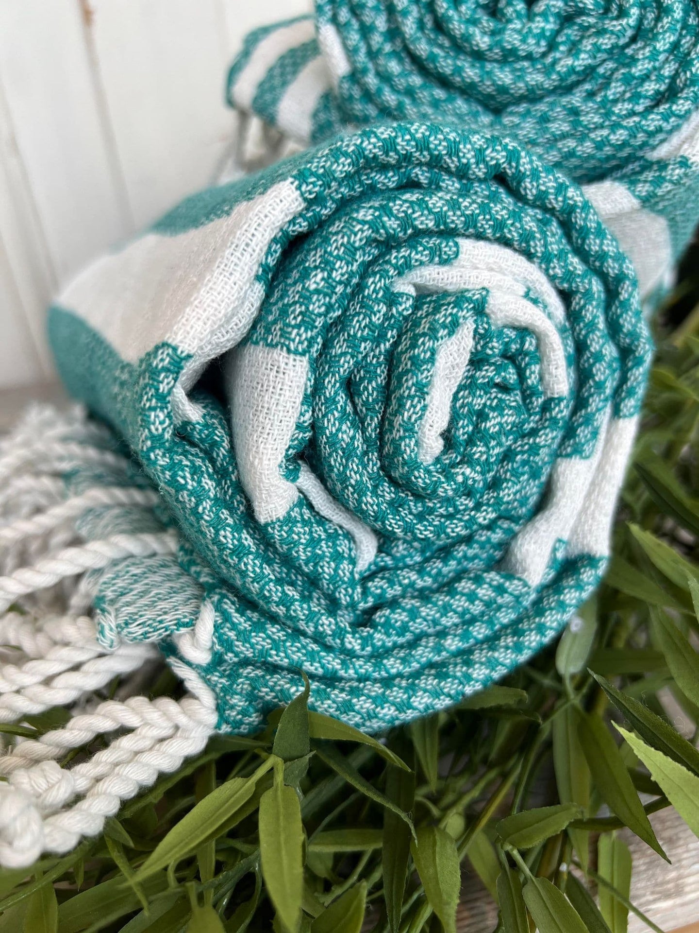 Hammam håndklæde - TURKIS MIX Økotex - VIAMAJA.DK