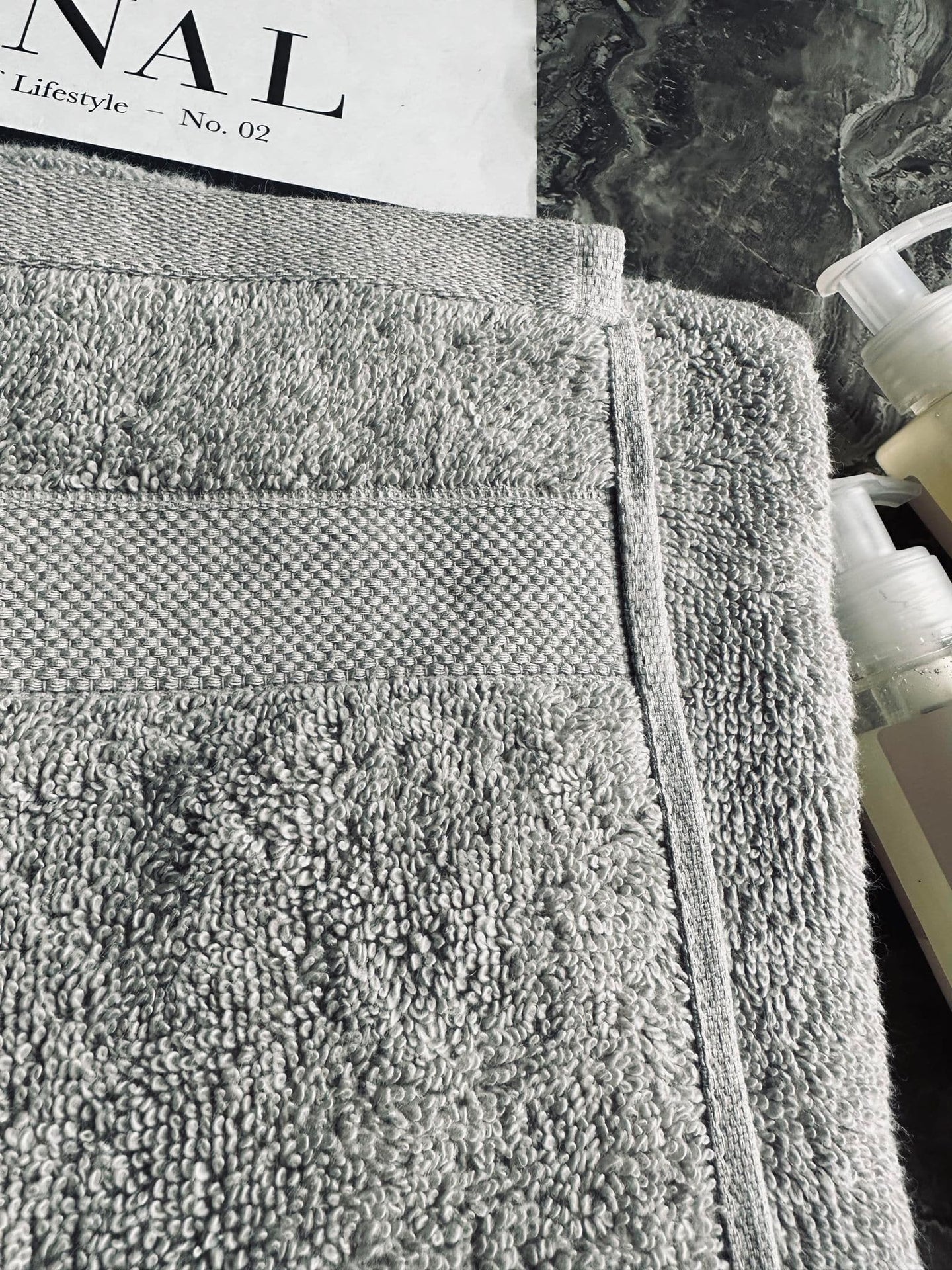 Håndklæde Lys grå - 70x140cm Øko-tex - VIAMAJA.DK