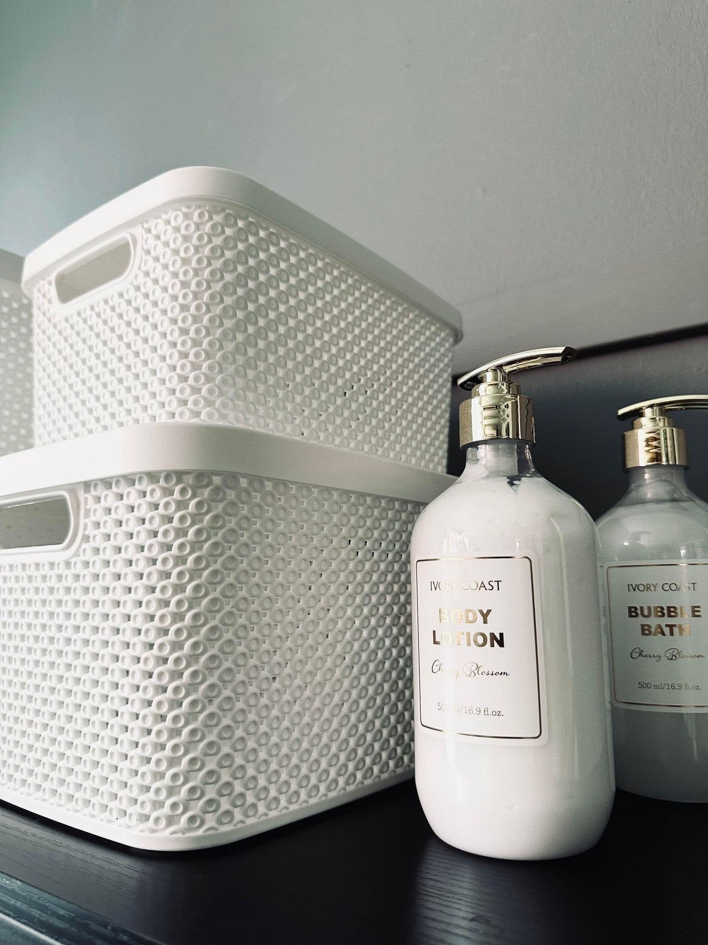 Kasse med låg - Medium VILA WHITE - VIAMAJA.DK