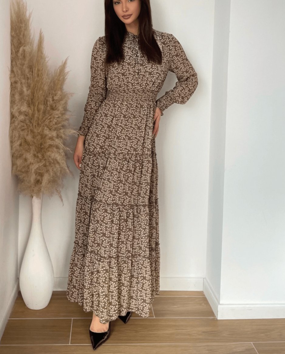 Kjole m. Smock – Brown - VIAMAJA.DK