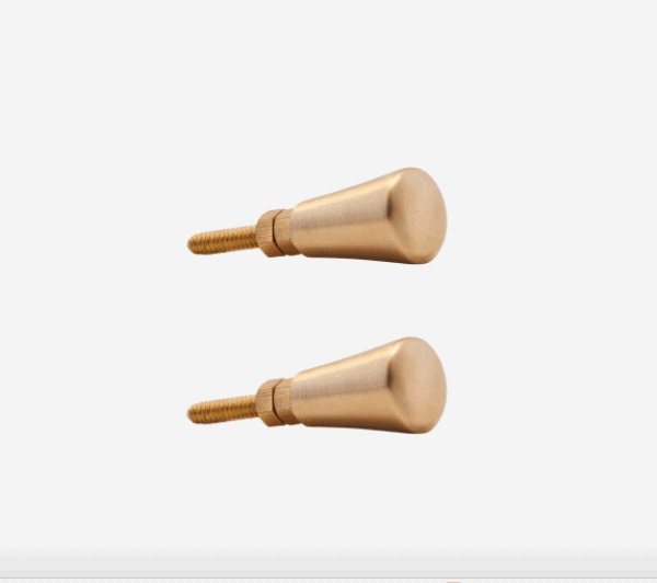 Mässingsknoppar, dropformade, 2-pack