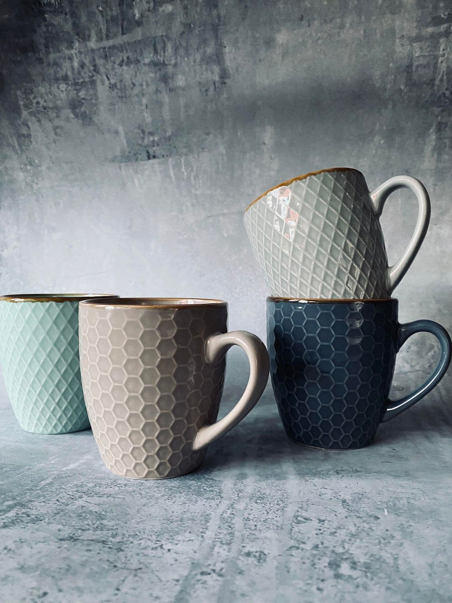 Krus blandet farver - 4 stk - VIAMAJA.DK