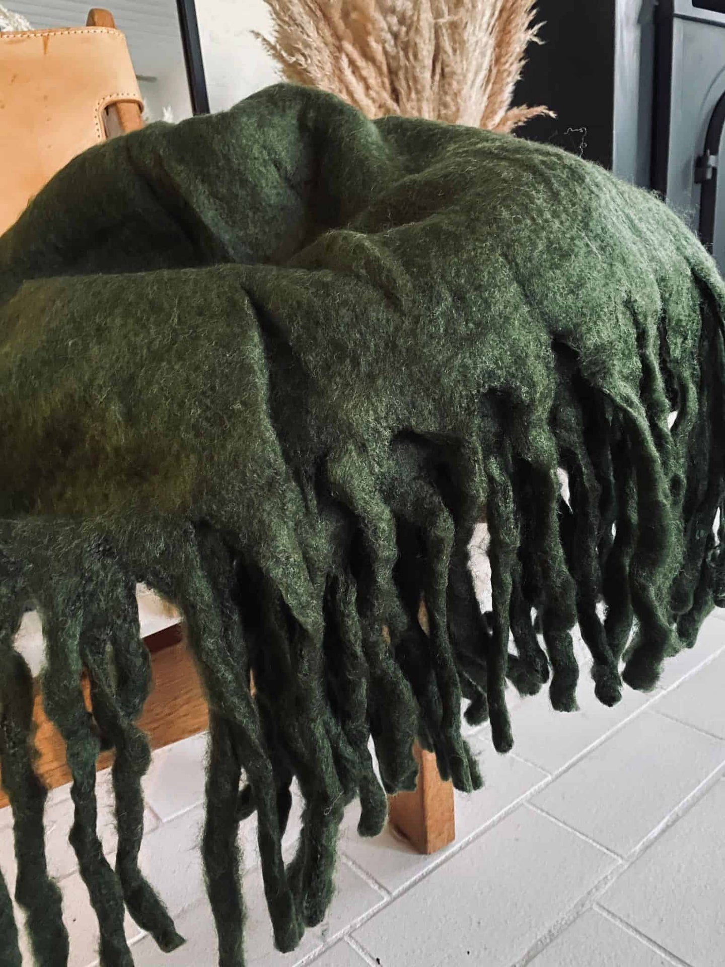 Lækker varm plaid – Army - VIAMAJA.DK