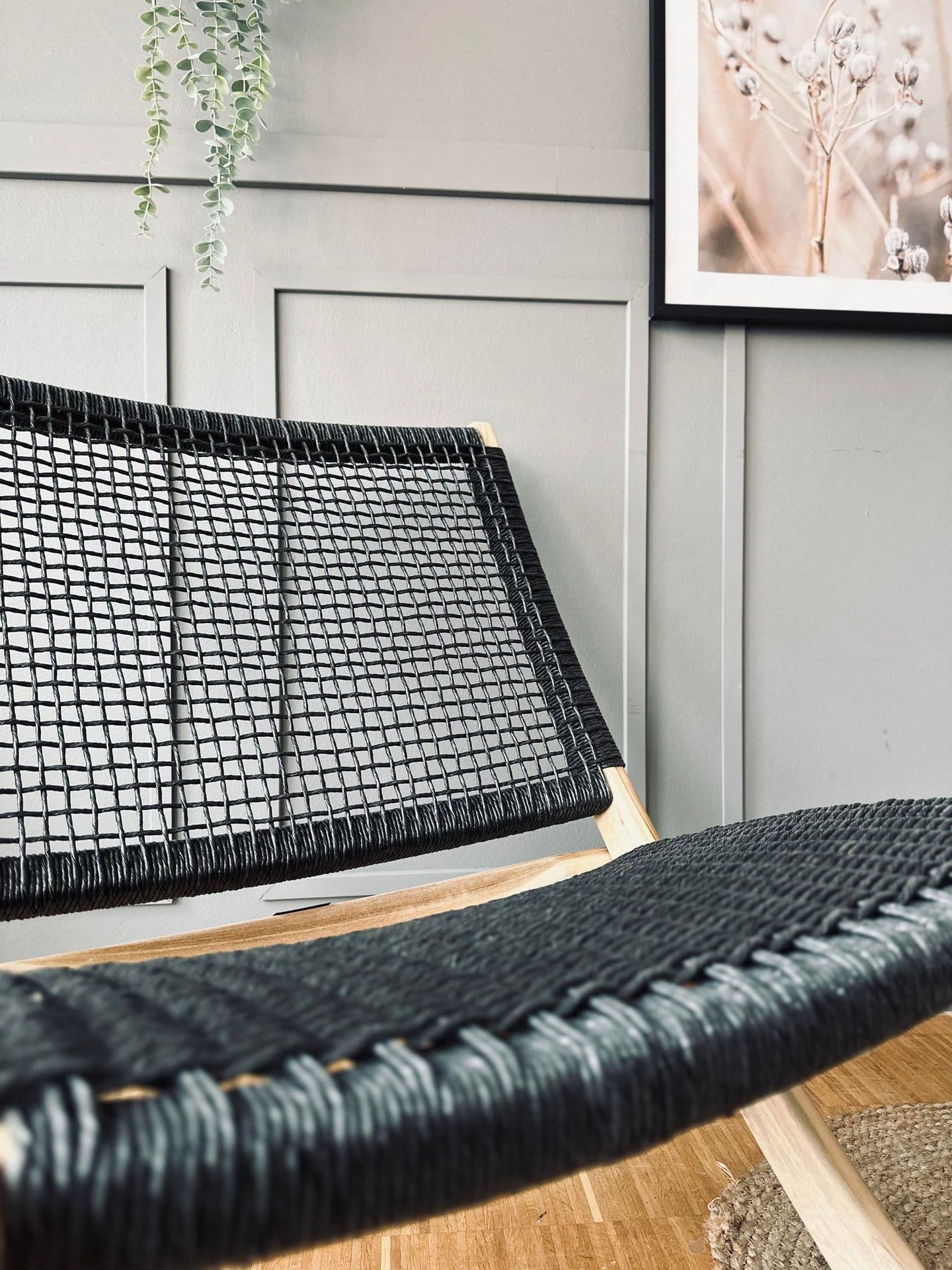 Lænestol Teak Black - Godkendt til inde og ude - VIAMAJA.DK