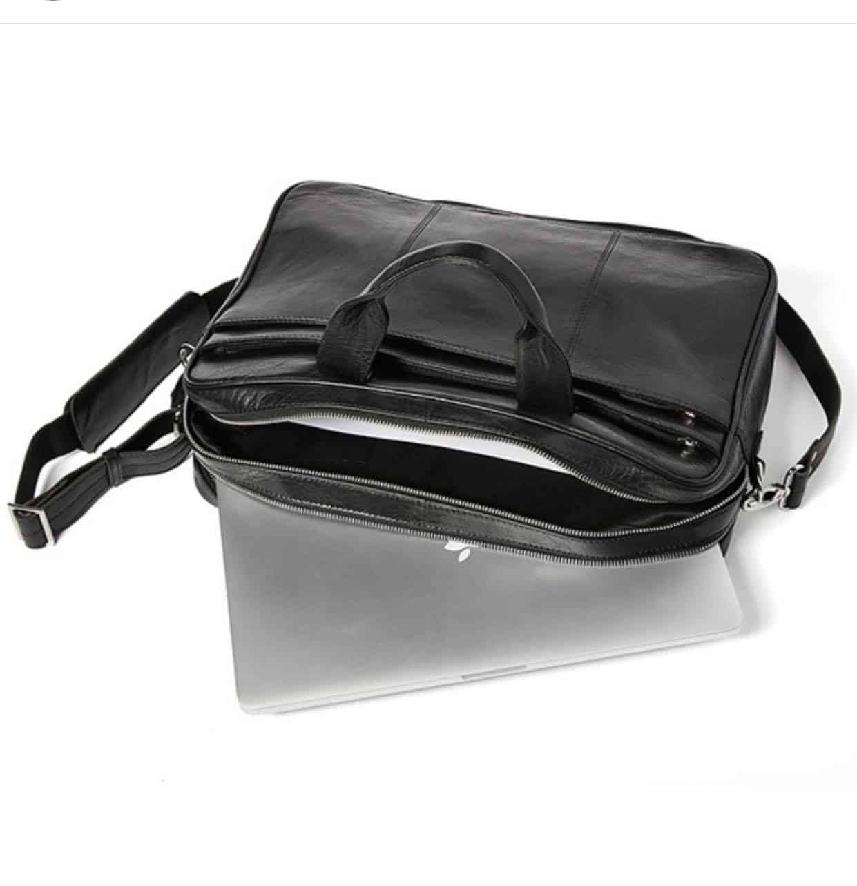 Laptop Taske MELLO – Sort skind - VIAMAJA.DK