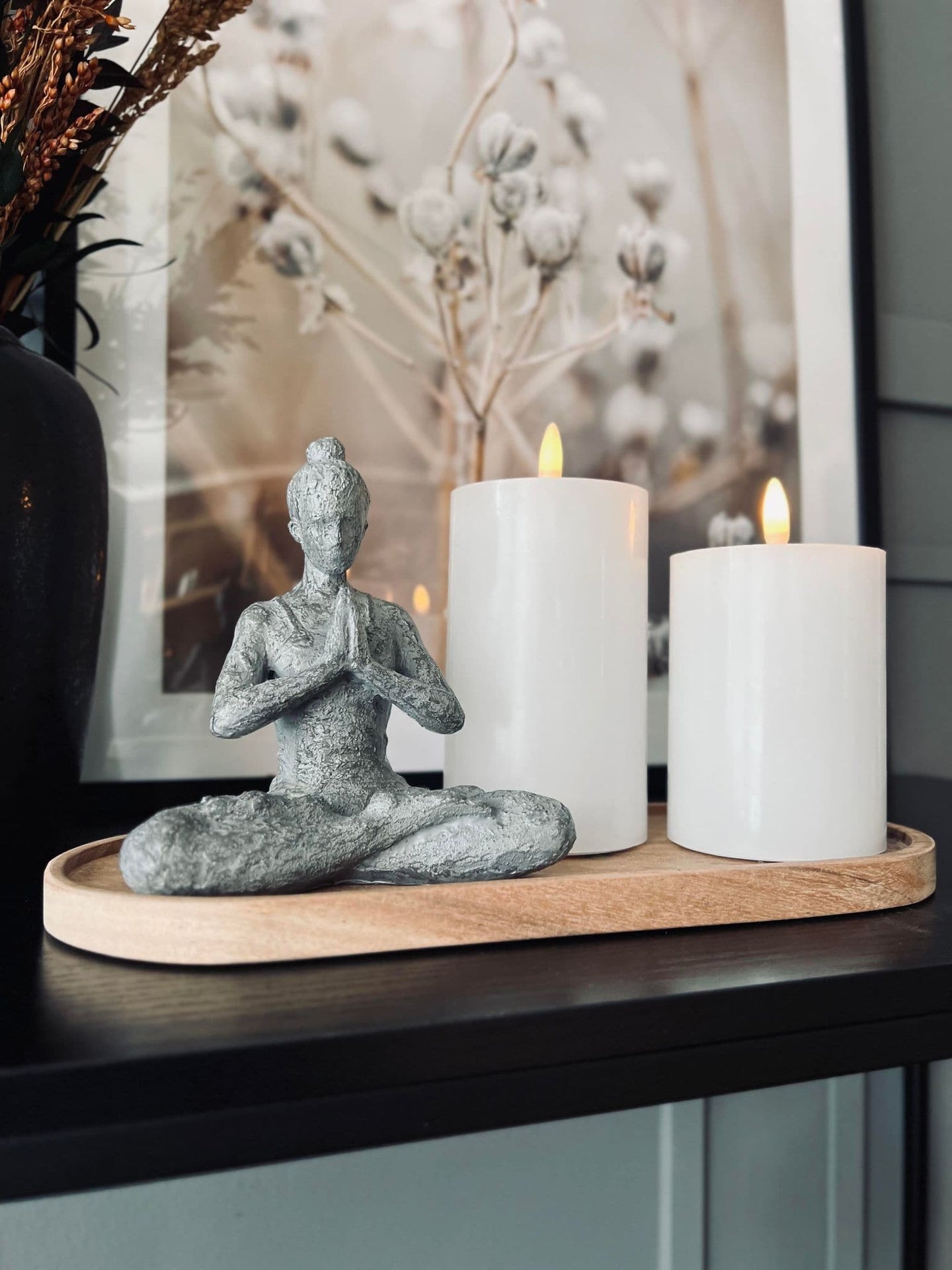 LED Bloklys H 12cm m. Timerfunktion - VIAMAJA.DK