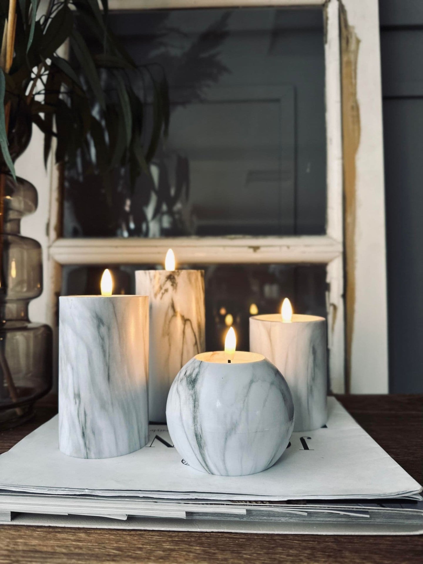 LED marmor Grå 10cm - VIAMAJA.DK