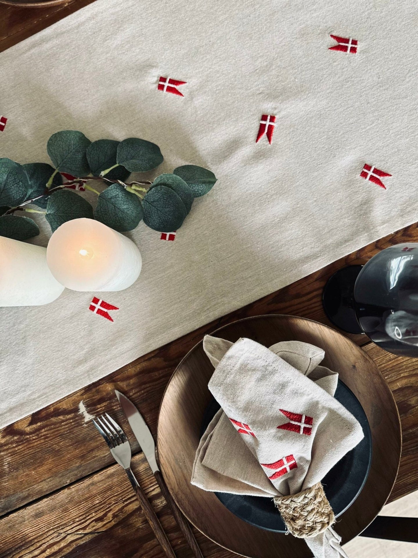 Mundservietter med flag – 4 stk - VIAMAJA.DK